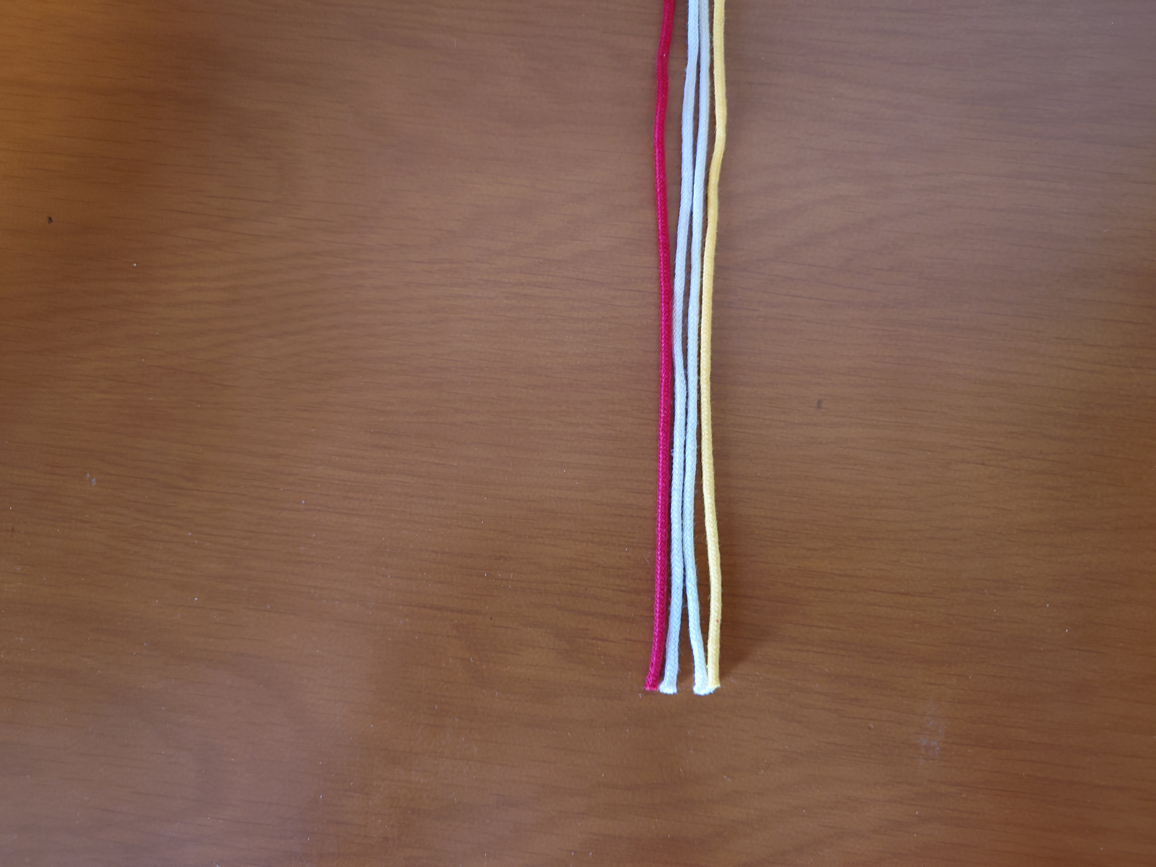 4本の紐が縦に並んでいる